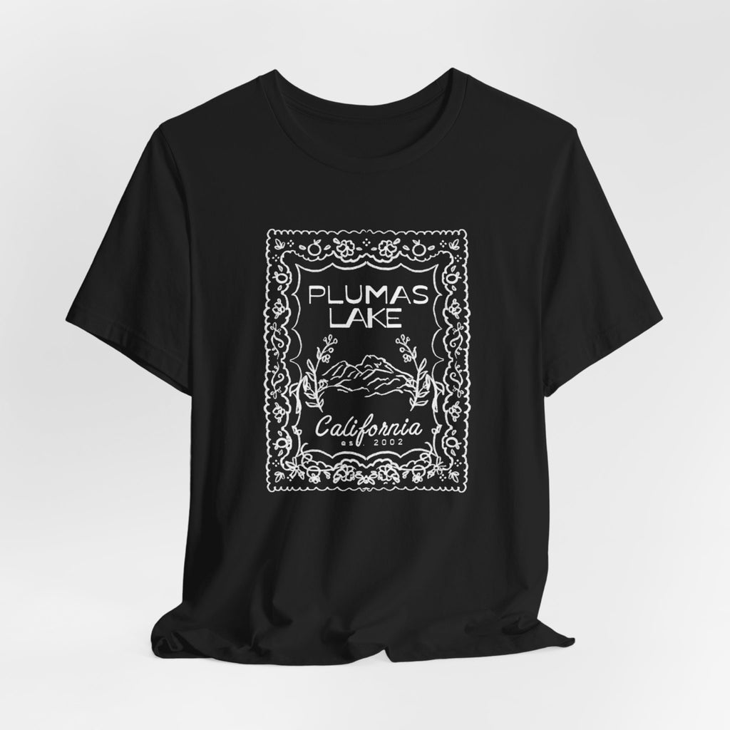 Plumas Lake Hand Drawn Stamp T‑Shirt