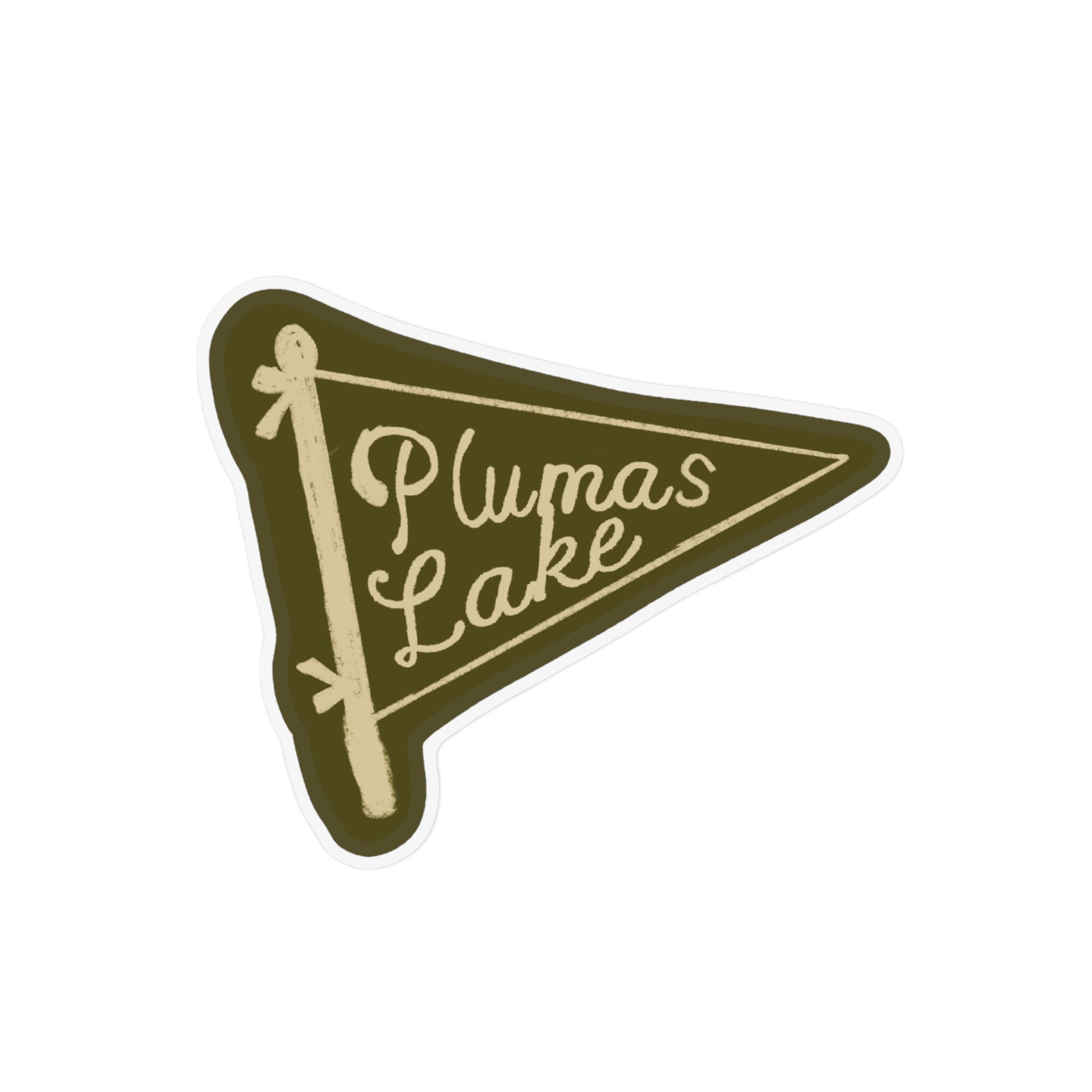 Plumas Lake California Decorative Magnet — Vintage Mountain Floral Souvenir