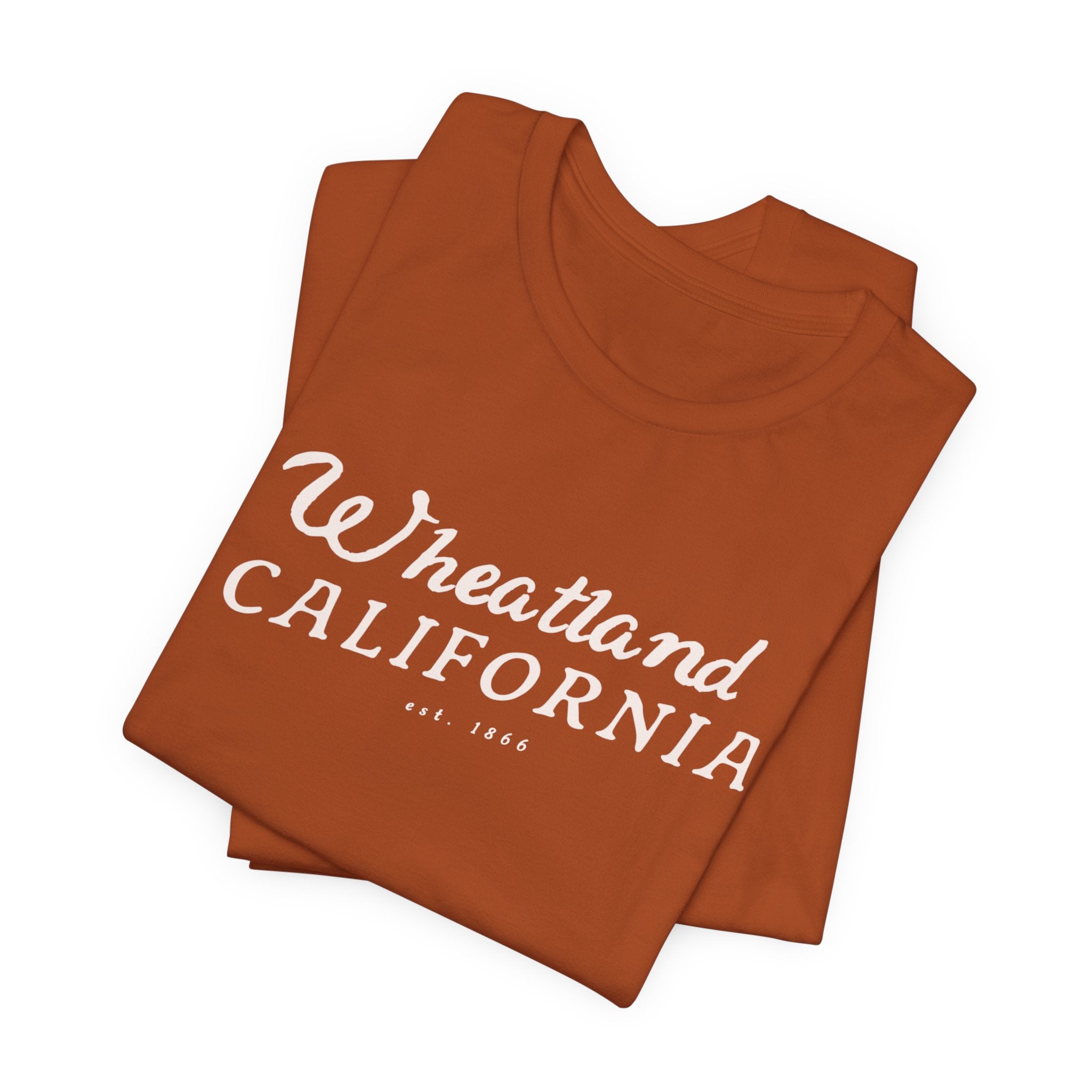 Wheatland California Vintage Script Tee — Retro Small Town Pride T-Shirt
