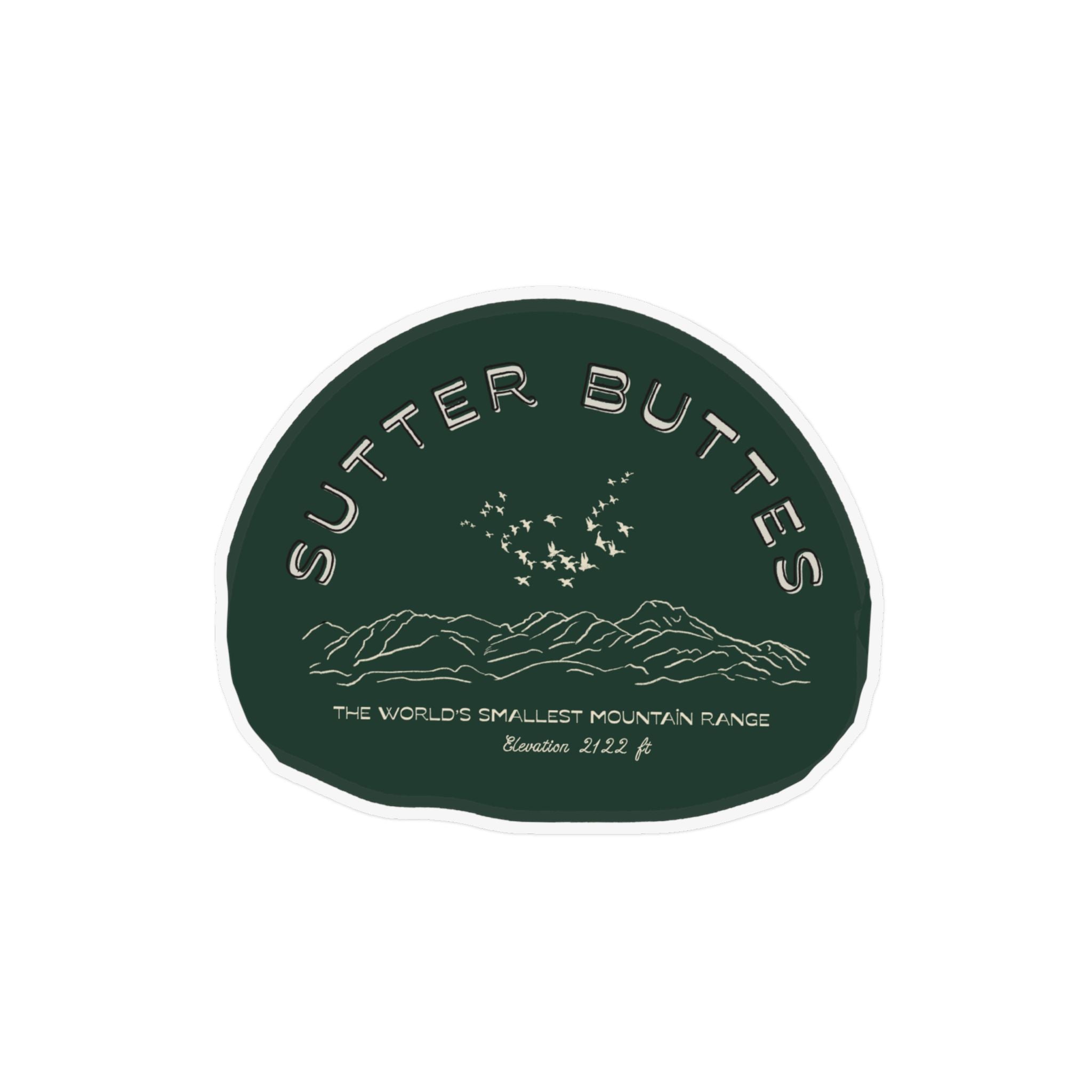 Sutter Buttes Vinyl Magnet – Custom Shape Mountain Range Refrigerator Magnet