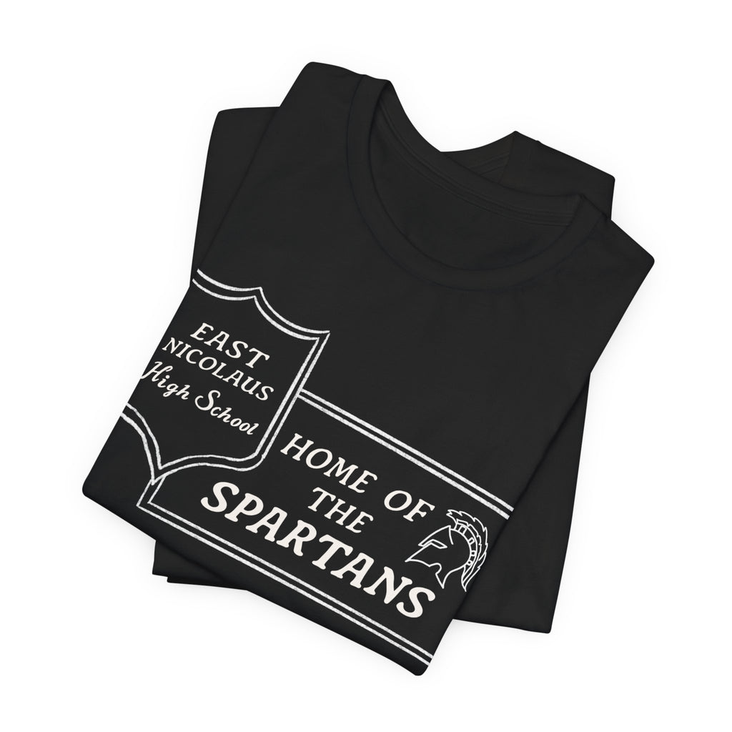 East Nicolaus Marquee Spartans High School Tee — "Home of the Spartans"