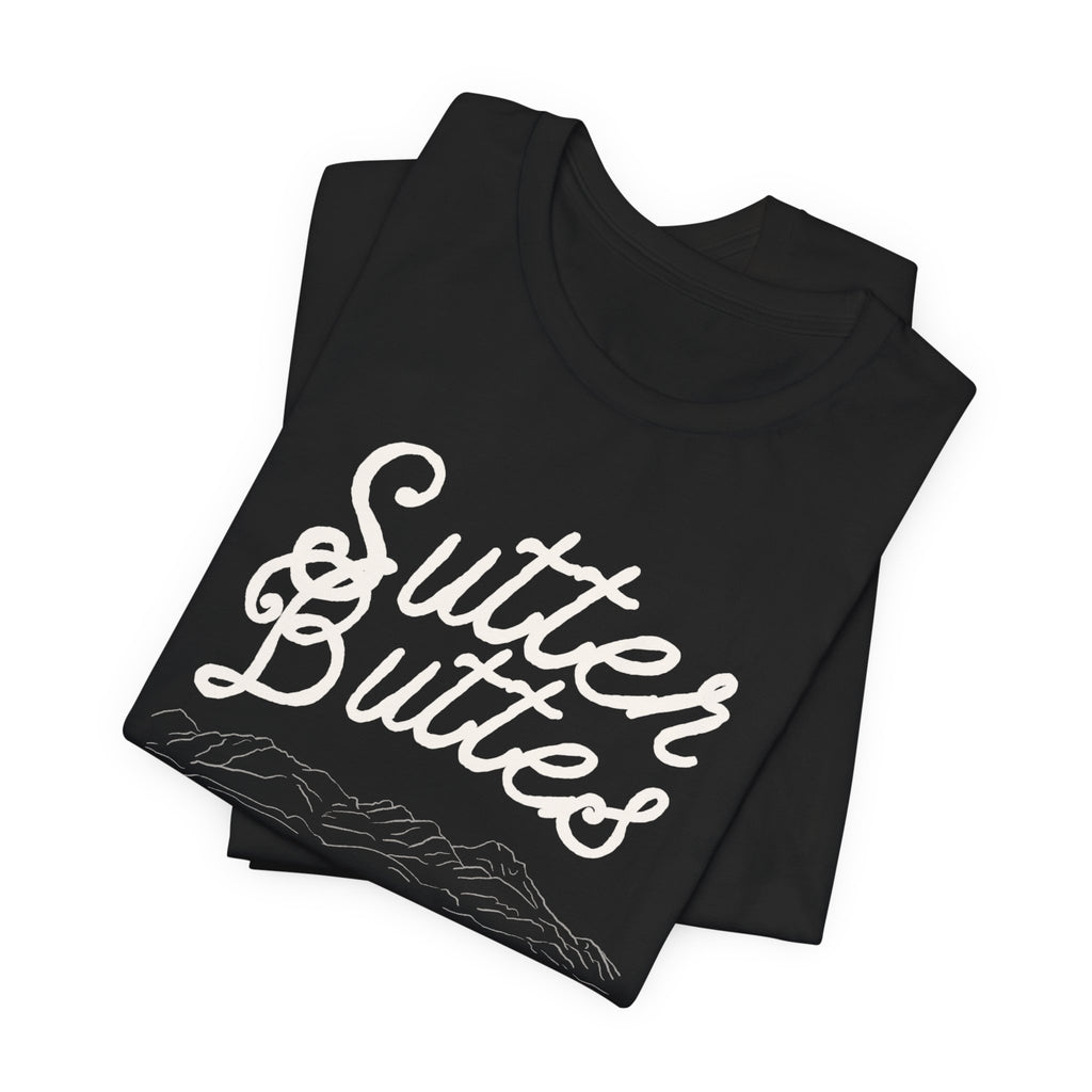 Sutter Buttes Tee — "Sutter Buttes: The World’s Smallest Mountain Range" Retro Graphic T‑Shirt