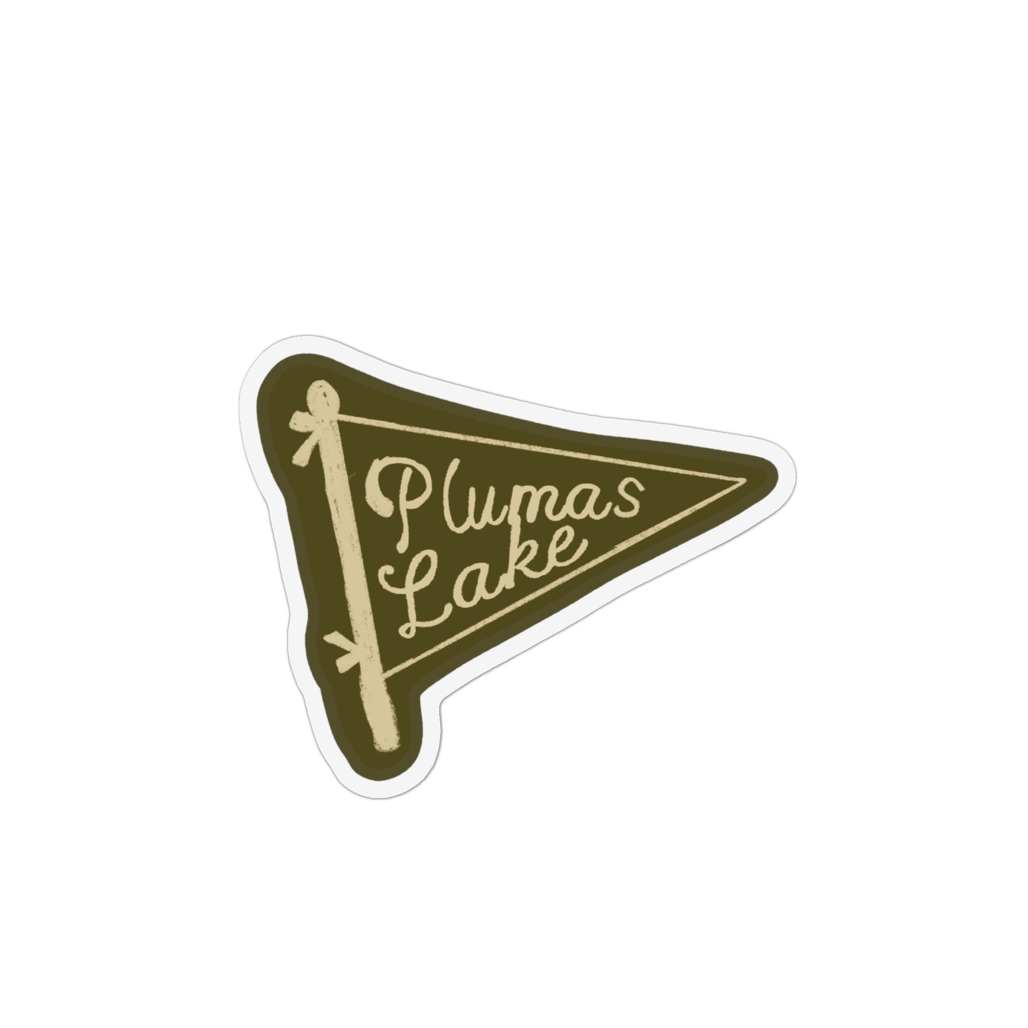 Plumas Lake California Decorative Magnet — Vintage Mountain Floral Souvenir