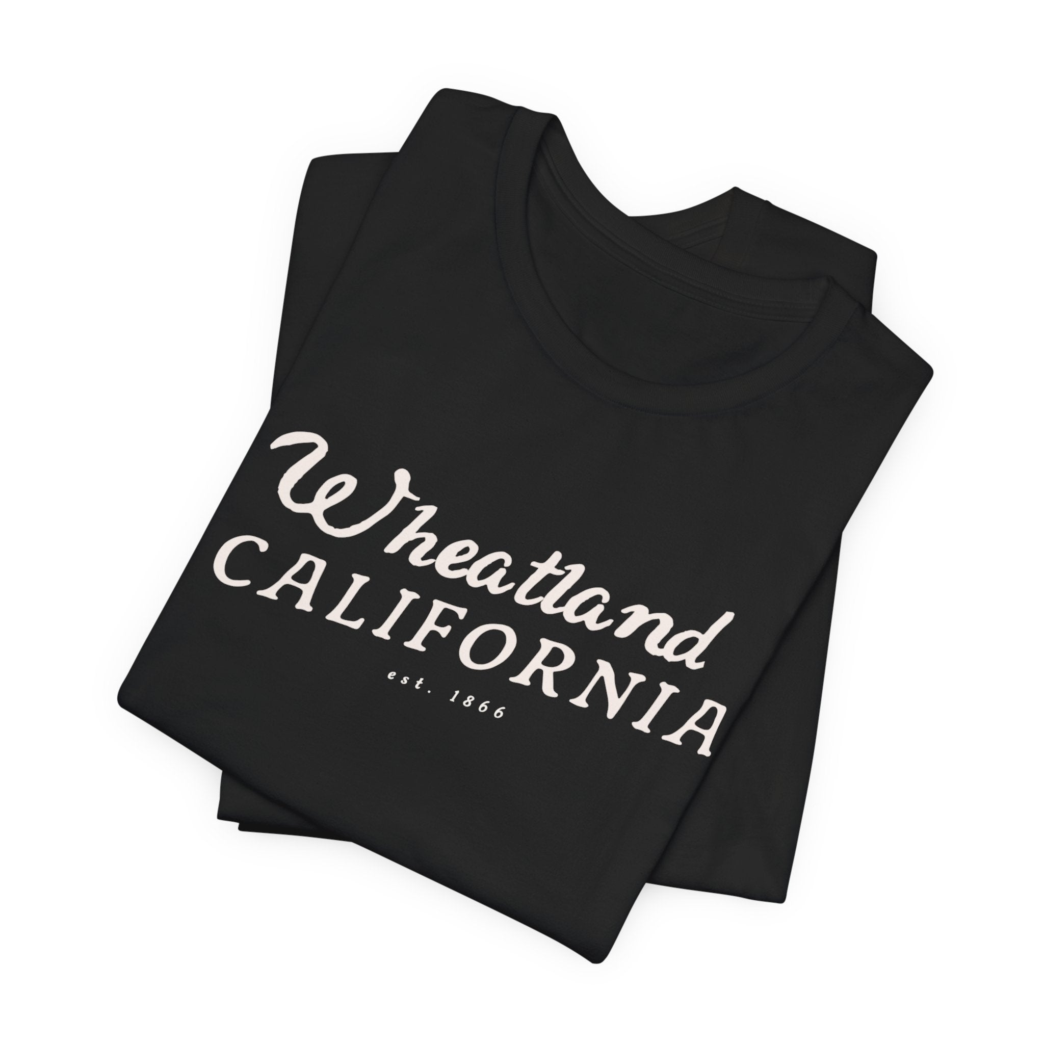 Wheatland California Vintage Script Tee — Retro Small Town Pride T-Shirt