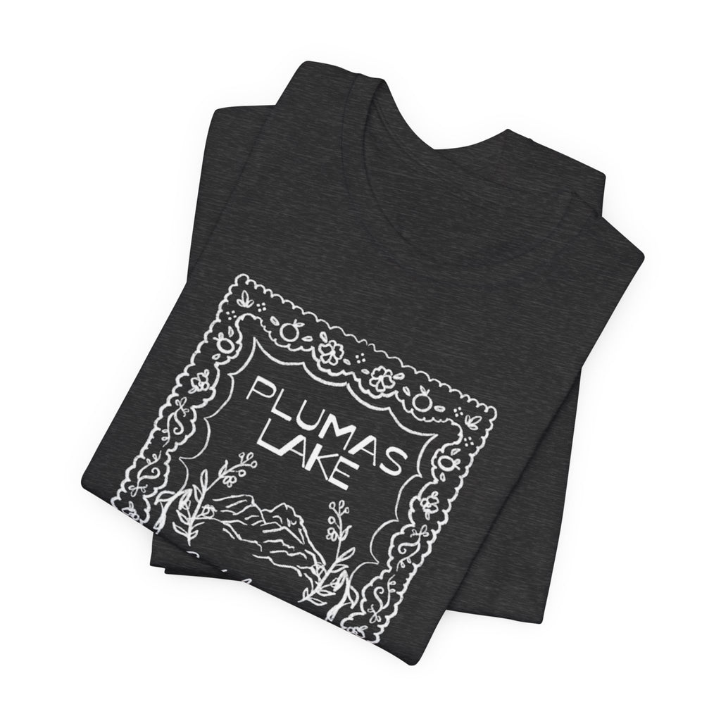 Plumas Lake Hand Drawn Stamp T‑Shirt